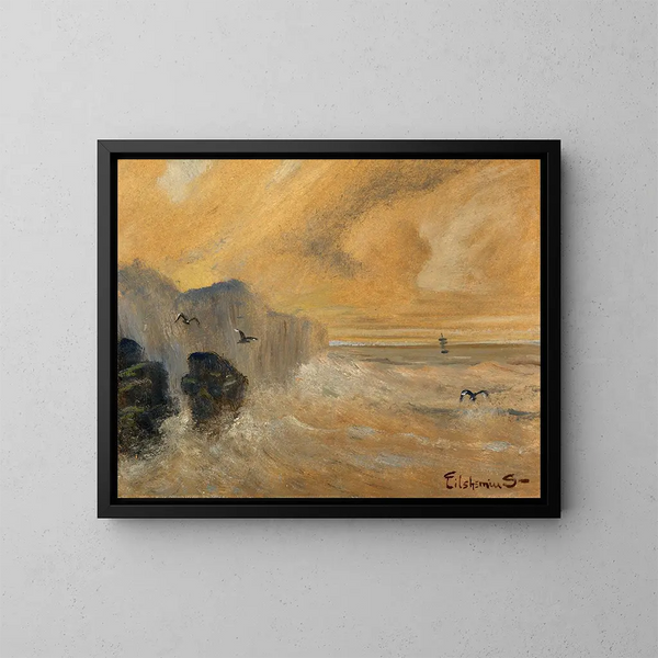 Costa rocciosa - Louis Michel Eilshemius — quadro incorniciato alla parete