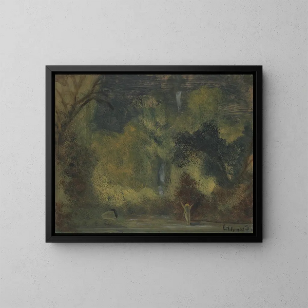 La piscina - Louis Michel Eilshemius — quadro incorniciato alla parete