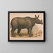 Rinoceronte indiano - Louis Prang Co — quadro incorniciato alla parete