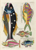 Fische, Flusskrebse und Krabben in verschiedenen Farben und außergewöhnlichen Figuren Pl050 - Louis Renard — Ansicht des Kunstwerks