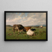 Bétail dans le pré - Louis Robbe — quadro incorniciato alla parete