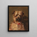 Kleines Liebling mit rotem Halsband - Louis Robert Heyrault — gerahmtes Bild an der Wand