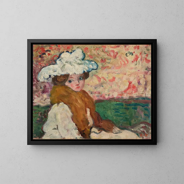 Frau mit Haube - Louis Valtat — gerahmtes Bild an der Wand