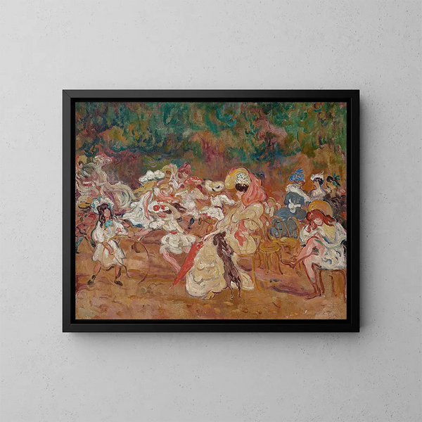 Kinder spielen - Louis Valtat — gerahmtes Bild an der Wand