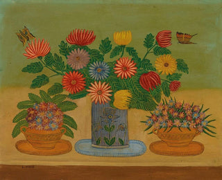 Louis Vivin - Bouquet de fleurs avec papillons.webp
