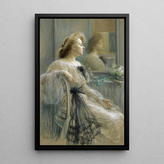 Louise Catherine Breslau - Woman in front of a Mirror Annette sterlind.webp
