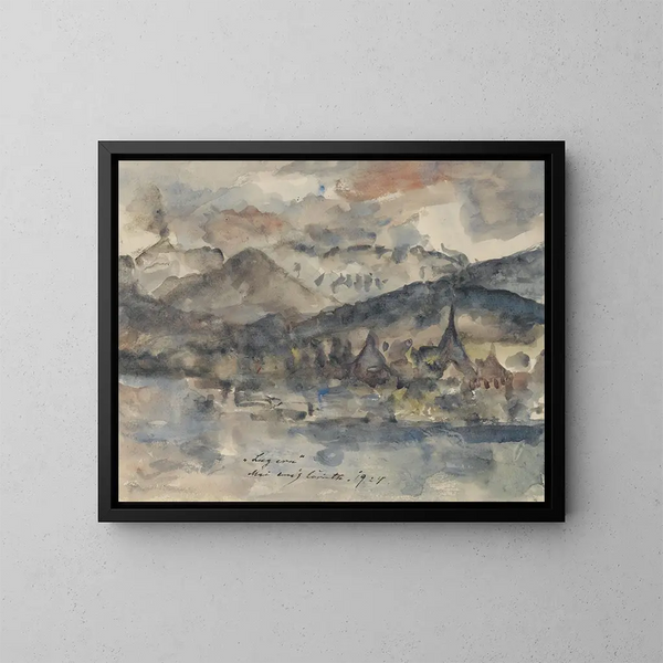 Vista di Lucerna - Lovis Corinth — quadro incorniciato alla parete