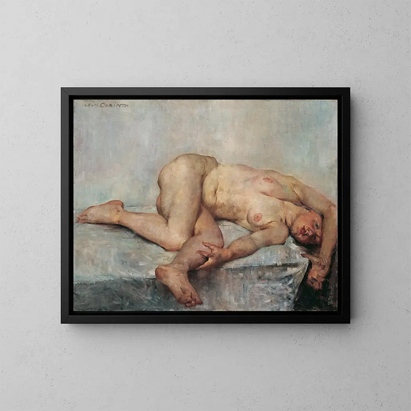 Atto femminile sdraiato - Lovis Corinth — quadro incorniciato alla parete
