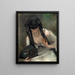Maske in einem weißen Kleid - Lovis Corinth — gerahmtes Bild an der Wand