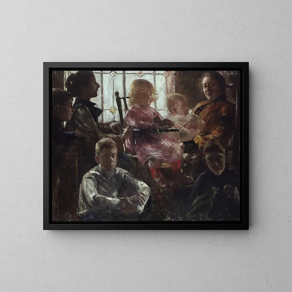 La famiglia del pittore Fritz Rumpf - Lovis Corinth — quadro incorniciato alla parete