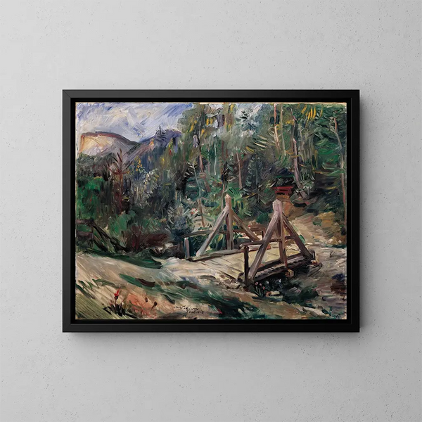 Paesaggio tirolese con ponte - Lovis Corinth — quadro incorniciato alla parete