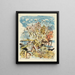 Prairie con cicogna e rana - Lovis Corinth — quadro incorniciato alla parete