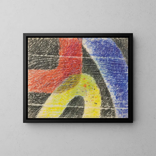 Kein Titel J Unter den Feldern für Ernst Kallai - László Moholy-Nagy — gerahmtes Bild an der Wand