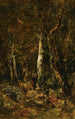 Landschaft mit Wald und Figur - László Pál — Ansicht des Kunstwerks