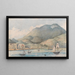 Vue de Hobart, Tasmanie - Lt Gen Charles Emilius Gold — gerahmtes Bild an der Wand