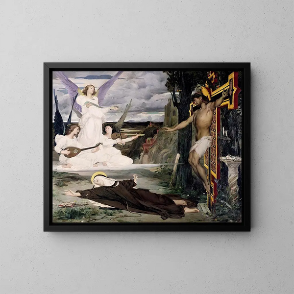 Die Vision - Luc-Olivier Merson — gerahmtes Bild an der Wand