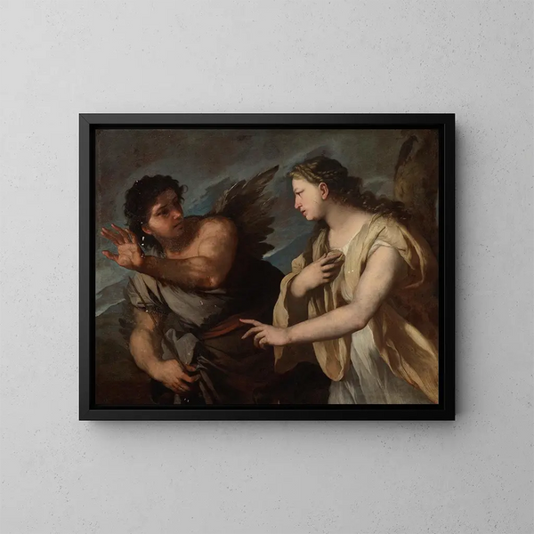 Picus e Circe - Luca Giordano — quadro incorniciato alla parete