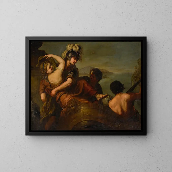 L'Enlèvement d'Hélène - Luca Giordano — quadro incorniciato alla parete