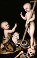 Anbetung des Jesuskindes durch Johannes den Täufer - Lucas Cranach der Ältere — Ansicht des Kunstwerks