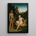 Apoll und Diana - Lucas Cranach der Ältere — gerahmtes Bild an der Wand