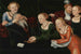 Alter Mann verführt von Kurtisanen - Lucas Cranach der Ältere — Ansicht des Kunstwerks
