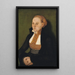 Portrait einer Dame - Lucas Cranach der Ältere — gerahmtes Bild an der Wand