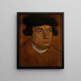 Ritratto di un uomo con un berretto nero - Lucas Cranach l'Ancien — quadro incorniciato alla parete