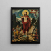 La resurrezione di Cristo e il trionfo sulla morte e il diavolo - Lucas Cranach il Vecchio — quadro incorniciato alla parete