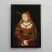 Sibylle von Cleves - Lucas Cranach der Ältere — gerahmtes Bild an der Wand