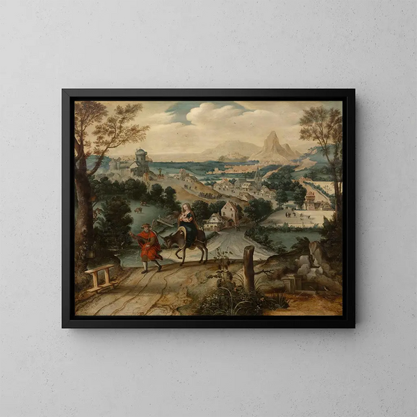 La Fuite en Égypte - Lucas Gassel — quadro incorniciato alla parete