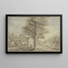 Ansicht eines Dorfes mit einem Baum in der Mitte - Lucas van Uden — gerahmtes Bild an der Wand