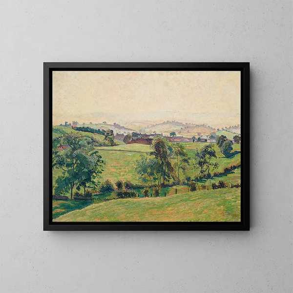 Nachmittagsnebel in Brough - Lucien Pissarro — gerahmtes Bild an der Wand