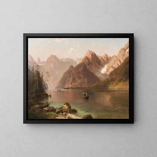 Lac alpin - Ludvík Bartók — gerahmtes Bild an der Wand