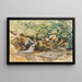 Studie von Strom und Gebüsch - Ludwig Correggio — gerahmtes Bild an der Wand