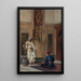 Ein Musiker und ein Wächter in einem orientalischen Interieur - Ludwig Deutsch — gerahmtes Bild an der Wand
