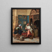 Die Schachspieler - Ludwig Deutsch — gerahmtes Bild an der Wand