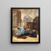 Die Lektion - Ludwig Deutsch — gerahmtes Bild an der Wand