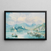 Ansicht der Insel Bled am Bleder See in Slowenien - Ludwig Halauska — gerahmtes Bild an der Wand