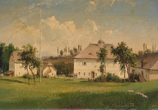 Ludwig Halauska - Blick auf einen Gutshof.webp
