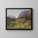 Landschaft mit Bergen - Ludwig Halauska — gerahmtes Bild an der Wand
