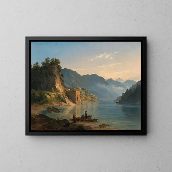 Saint Nicolas de Strudengau - Ludwig Halauska — gerahmtes Bild an der Wand