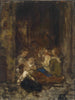 Mother with children studying - Ludwig Knaus — artwork view