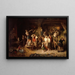 The Magician in the Barn - Ludwig Knaus — framed artwork on a wall