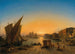 Venice painting, view of the Bacino di San Marco from the Riva degli Schiavoni with the Doge's Palace on the right, Santa Maria della Salute in the background - Ludwig Mecklenburg — artwork view