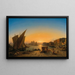 Venice painting, view of the Bacino di San Marco from the Riva degli Schiavoni with the Doge's Palace on the right, Santa Maria della Salute in the background - Ludwig Mecklenburg — framed artwork on a wall