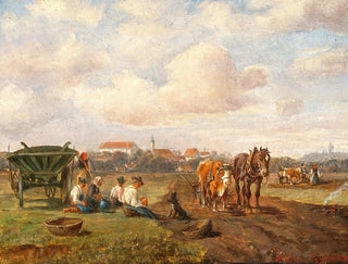 Ludwig MllerCornelius - Resting on the Roadside before a Village.webp