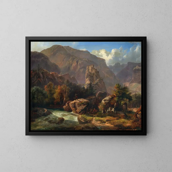 Château de Salurn en Südtirol - Ludwig Neelmeyer — gerahmtes Bild an der Wand