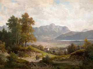 Ludwig Sckell - Blick auf den Kochelsee und Jochberg.webp