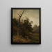 Tree of a dried branch at the edge of a river - Ludwig Willroider — framed artwork on a wall