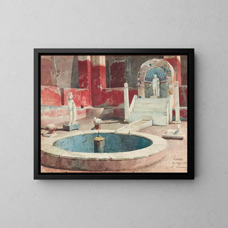 Luigi Bazzani - View into a House with Atrium Pompeii.webp